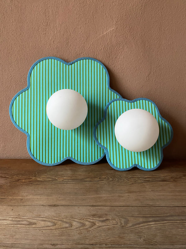 Striped Bloom Applique | Lime